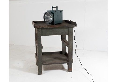 1920s Industrial Military Table Lamp | Unusual Old Torch Light