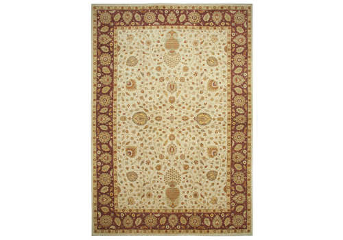 Handmade Oriental Decorative Beige Large Oushak Area Rug 425cm X 620cm
