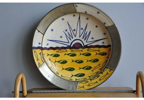 Safi Silver And Ceramic Sunrise Charger