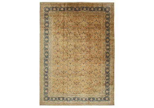 Oriental Hand Knotted 2000s 394 Cm X 546 Cm Orange Large Oushak Carpet