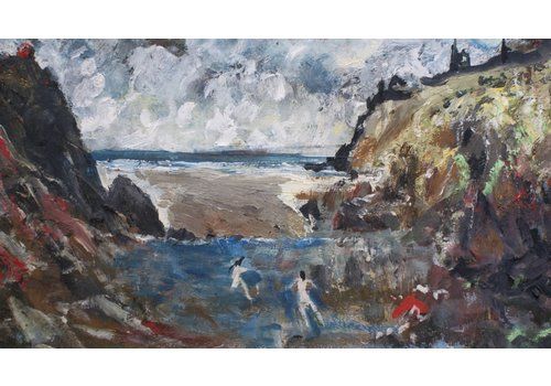 Old Cornish Tin Waifs, Oil On Board Esmond Knight (1906 1987)