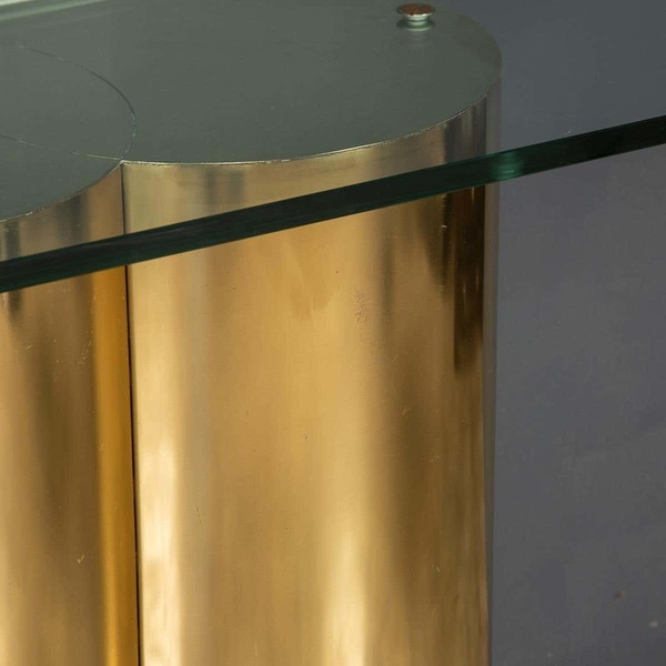 20th Century Brass Covered Side Table photo Furniture
