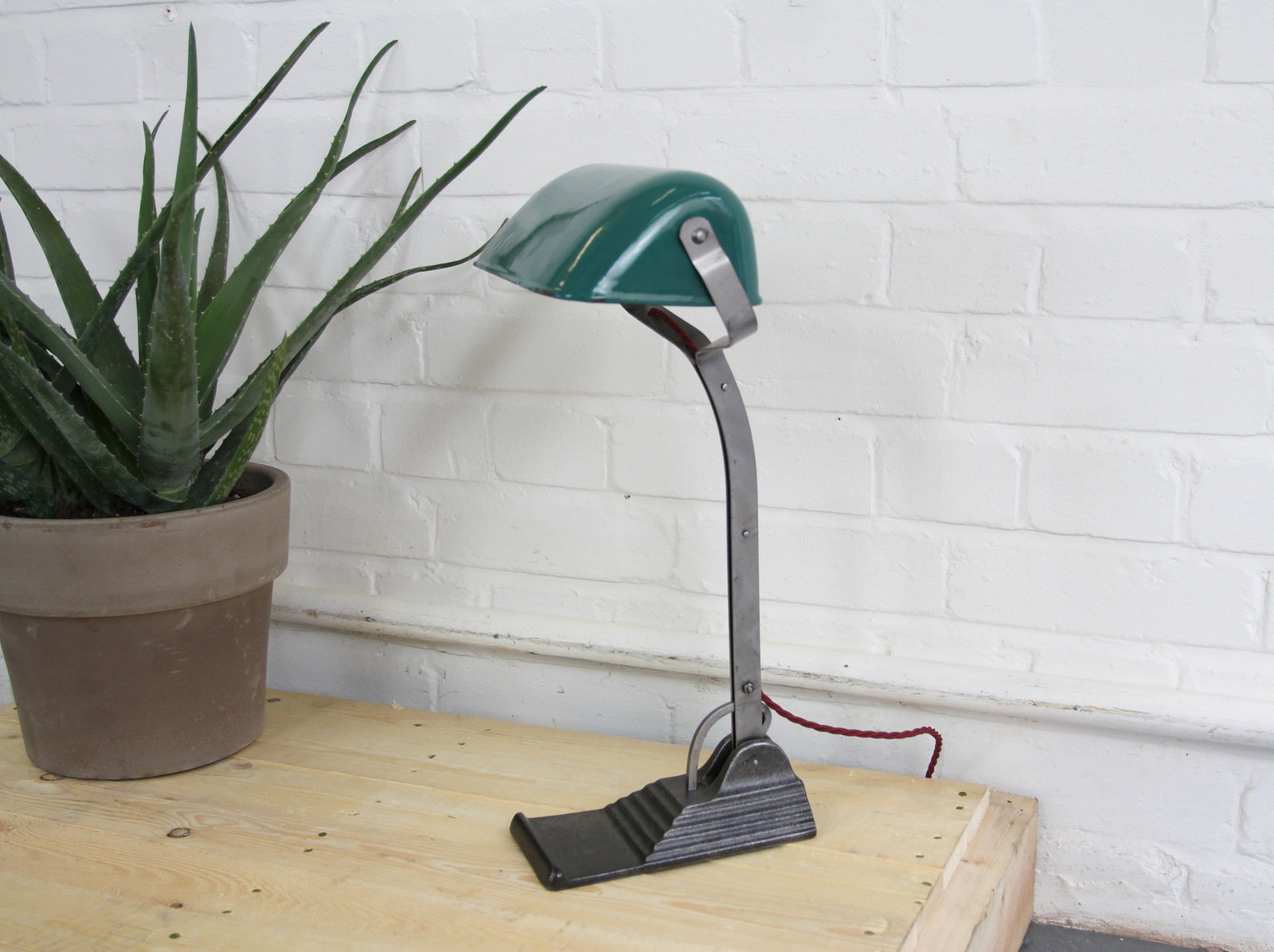 Art Deco Bankers Desk Lamp By Schaco Circa 1920 S
