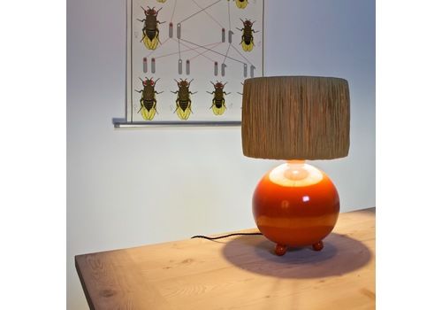 Dutch Orange Ceramic Table Lamp