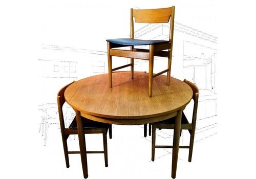 1960's Dalescraft Dining Table With 4 Chairs