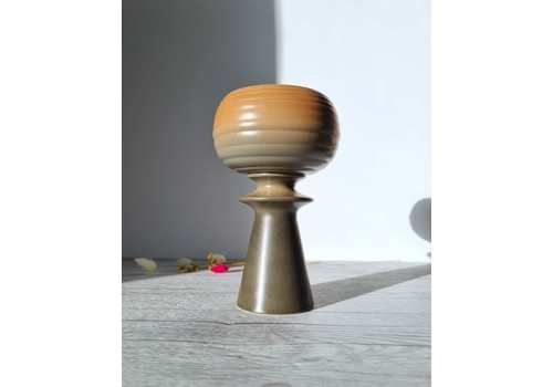 Beswick Mid Century Atomic Influence, Modernist, Earth Tone Palette Stylised Ufo Planter, 1950s 70s