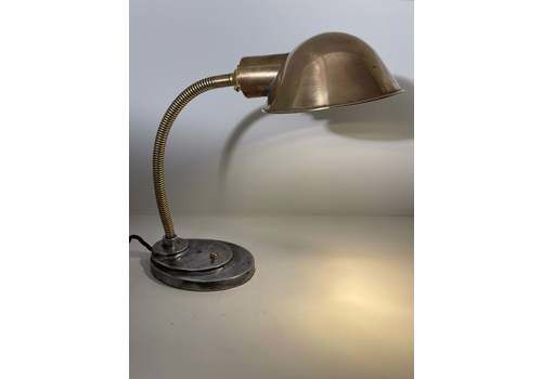 Antique American Gooseneck Desk Lamp Light Circa 1920
