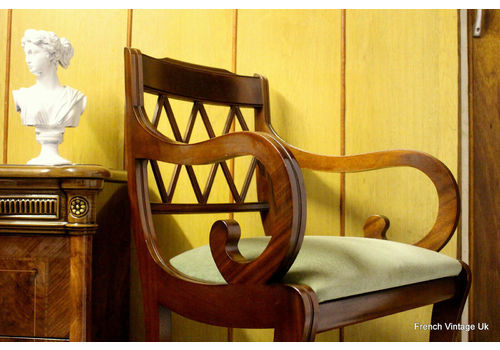 Bradley Mahogany Antique Cross Stick Dining Chair