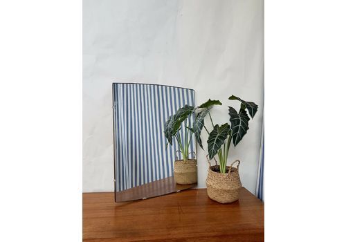 Vtg Mid Century Over Mantle Wall Mirror Danish Scandi Design Retro