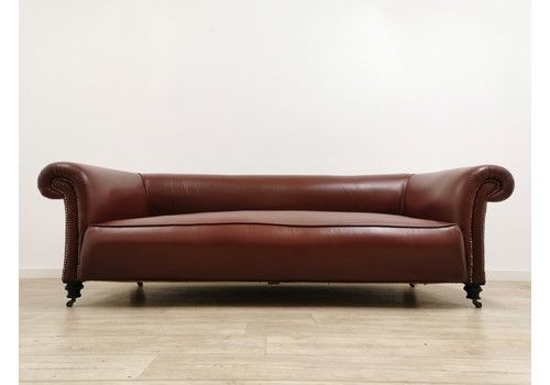 Antique Victorian Leather Chesterfield 3 Seater Sofa By Cornleius V Smith