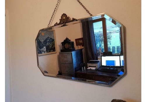 Stunning Original Art Deco Distressed Mirror