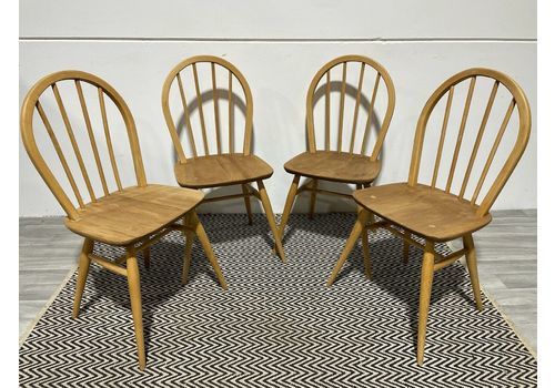Vintage Ercol Hoopback Windsor Dining Chairs Set Of 4 Dining Chairs