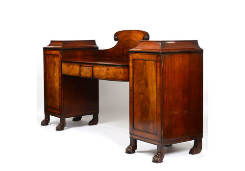 A Fine Regency Pedestal Mahogany Sideboard