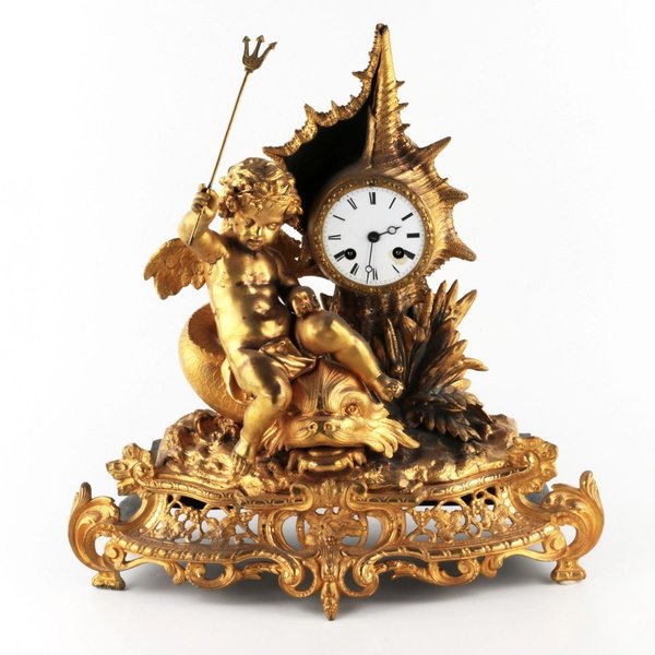 Mantel Clock, 1800s, Antique Vinterior