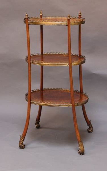 19thc. Burr Walnut Whatnot Stand photo furniture