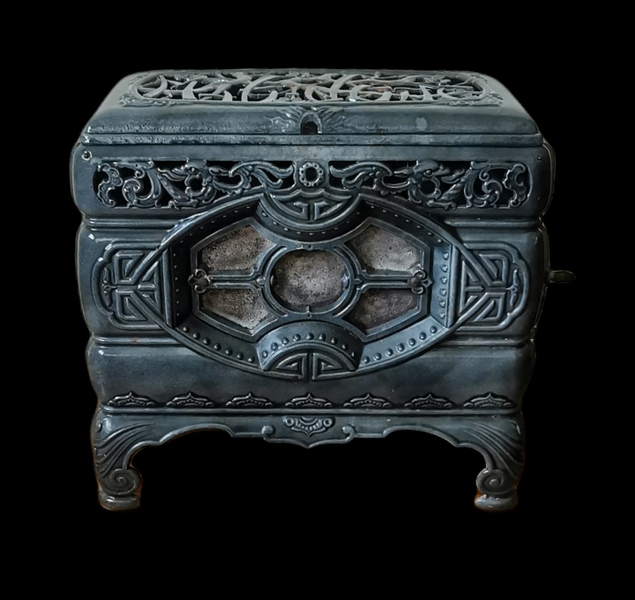Antique French Enamel Wood Burning Stove | Vinterior
