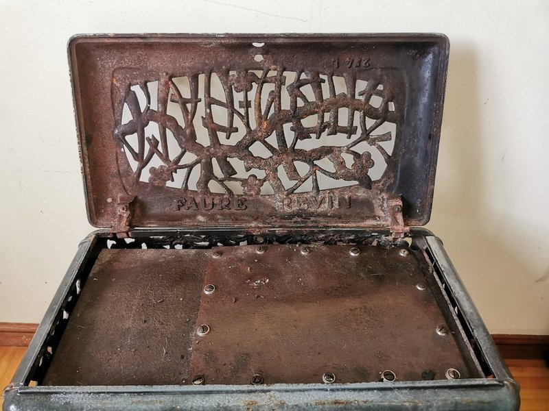 Antique French Enamel Wood Burning Stove | Vinterior
