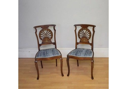 Pair Of Victorian Inlaid Chairs