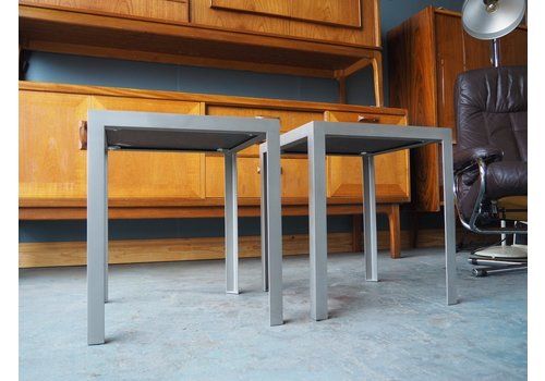 Vintage Mid Century Modern Danish Rubner.Dk Coffee Side Tables Slate