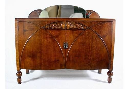 Vintage Art Deco Oak Sideboard