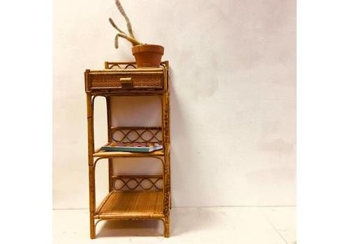 Bamboo Vintage Bedside Table / Shelf Unit/ Storage / Shelving