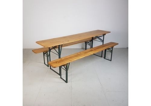 German Beer Table And Benches Sanded And Waxed