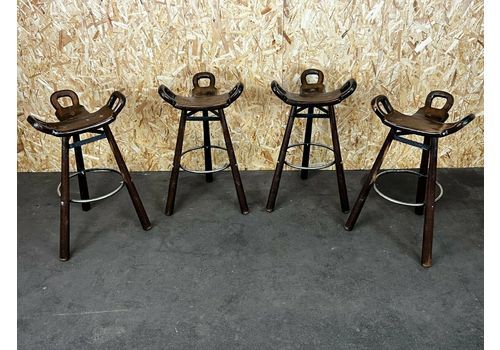 4x 50s 60s Bar Stools Barstools Attributed To Carl Malmsten Sweden Design