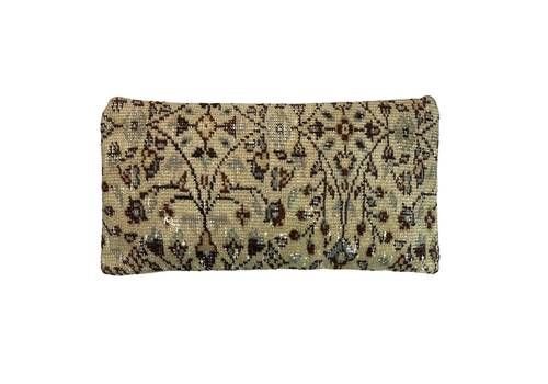 Vintage Hand Made Rug Cushion Cover, Decorative Rug Pillow Cover, Large Vintage Turkish Rug Cushion Cover