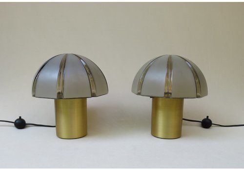 Small Mushroom Table Lamps From Peill & Putzler, 1970s, Set Of 2