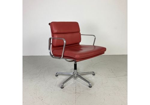 Eames Icf For Herman Miller Terracotta Leather Soft Pad Group Chair