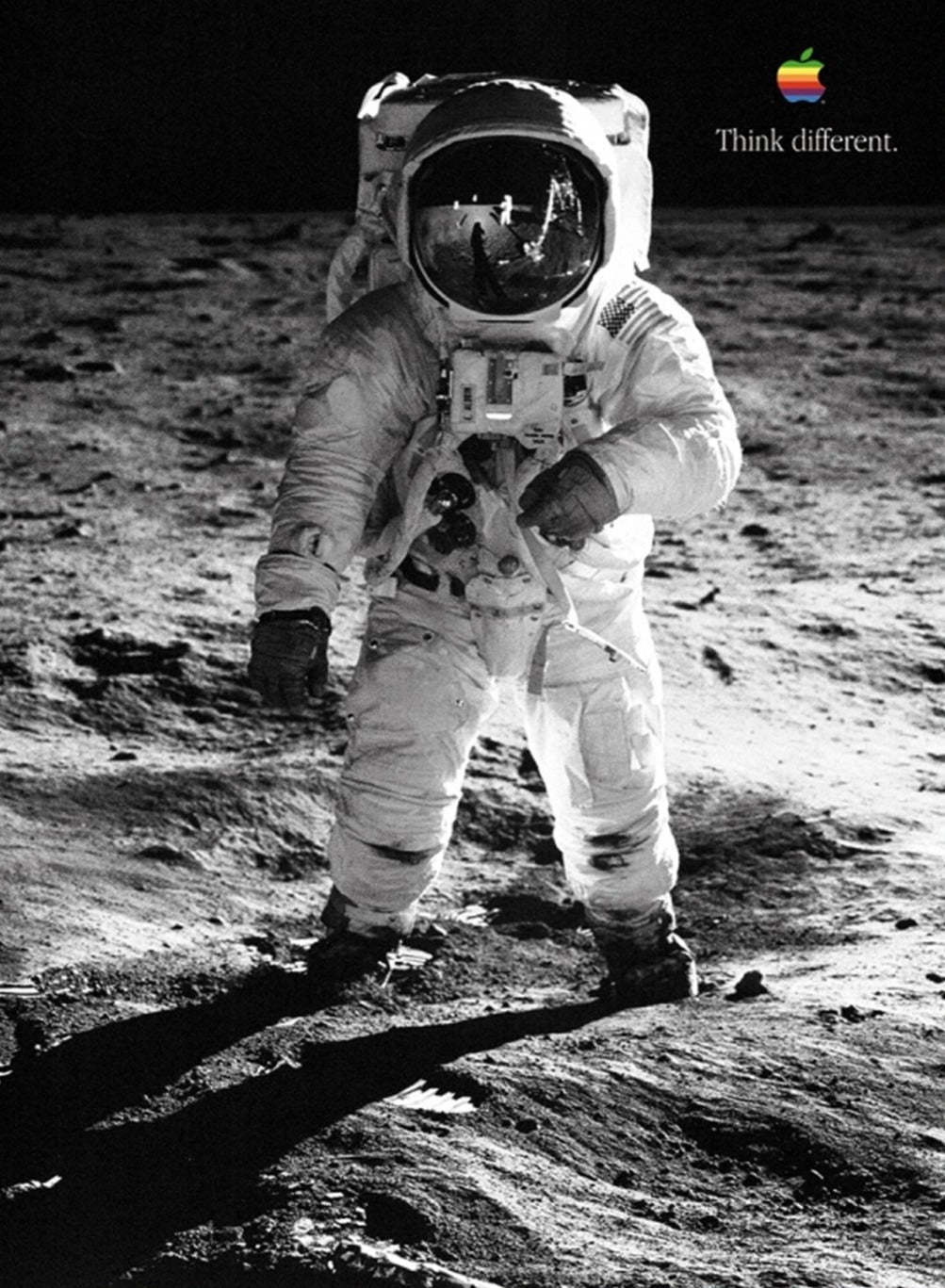 Apple Think Different Buzz Aldrin Original Vintage Poster | Vinterior