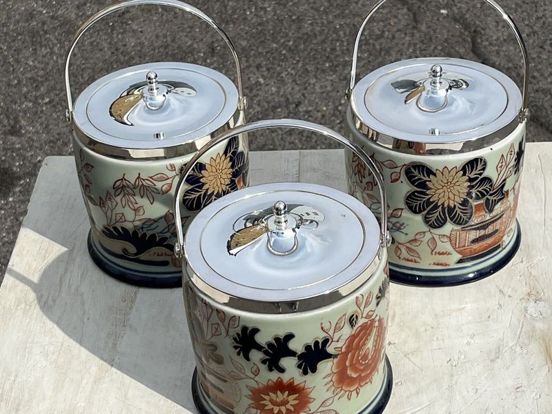 Tea, Coffee, Sugar Pots. Set Of 3 Ironstone Vinterior