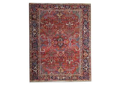 Handwoven Carpet Rust Geometric Rug Oriental Large Traditional Rug 260x307cm