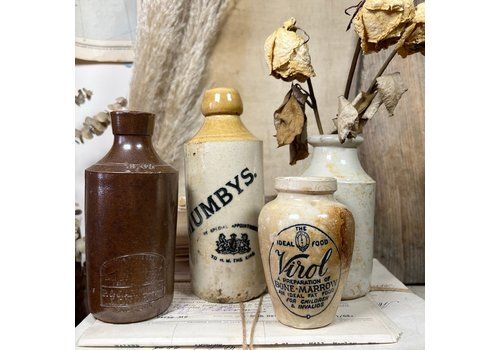 Collection Of Four Stoneware Bottles Vases Wedding Decor
