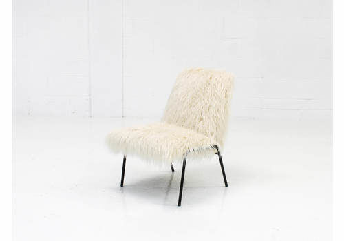 "Robert" Fireside Chair By Pierre Guariche Upholstered In Pierre Frey