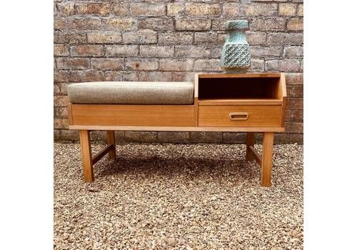 Mid Century Danish Style Teak Telephone Table 1960s