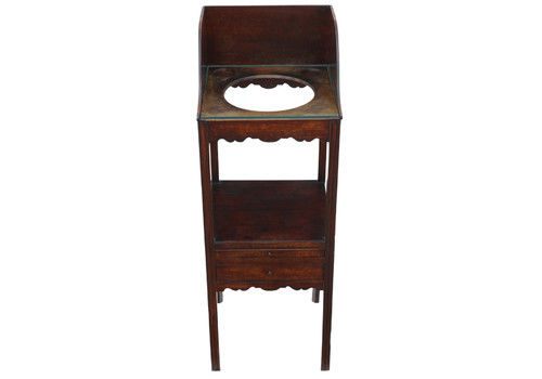 Antique Quality Mahogany Washstand Bedside Table Georgian Nightstand C1800