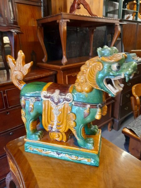Antique Chinese Foo Dogs Statues Large | Vinterior