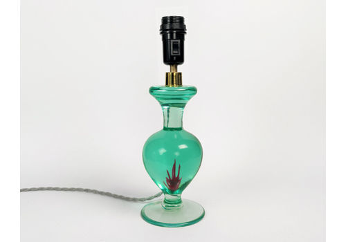 1950s Murano Glass   Large Turquoise Blue Aquarium / Coral Table Lamp   Rewired