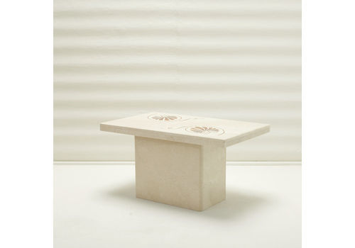 1970's French Stone Or Marble Coffee Table // Mid Century Modernist Brutalist Style