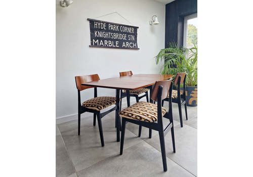 Mid Century Teak Dining Table & Chairs (X 4)