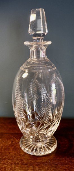 Stuart Crystal Round Footed Decanter Ellesmere Pattern. photo Home Decor