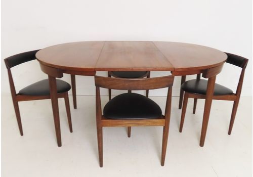 Stunning Danish Teak Hans Olsen Frem Rojle Extending Dining Table & Chairs Set