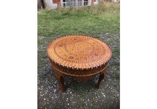 Fine Burmese Circular Marquetry Inlaid Centre Table