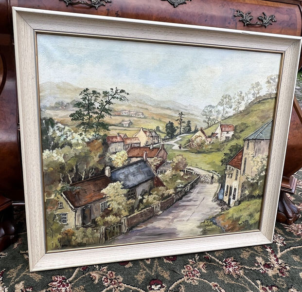 20th Century Gloucestershire Landscape Oil Painting By Artist Irene