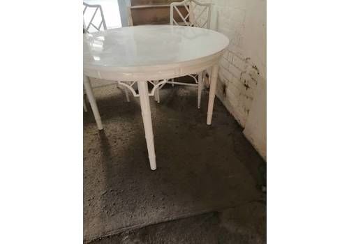 Faux Bamboo Chippendale Table, 1980s