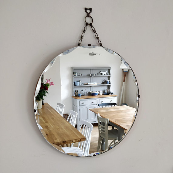 Mirror. Vintage Mirror. Round Mirror. Antique Mirror. Hall Mirror. Wall