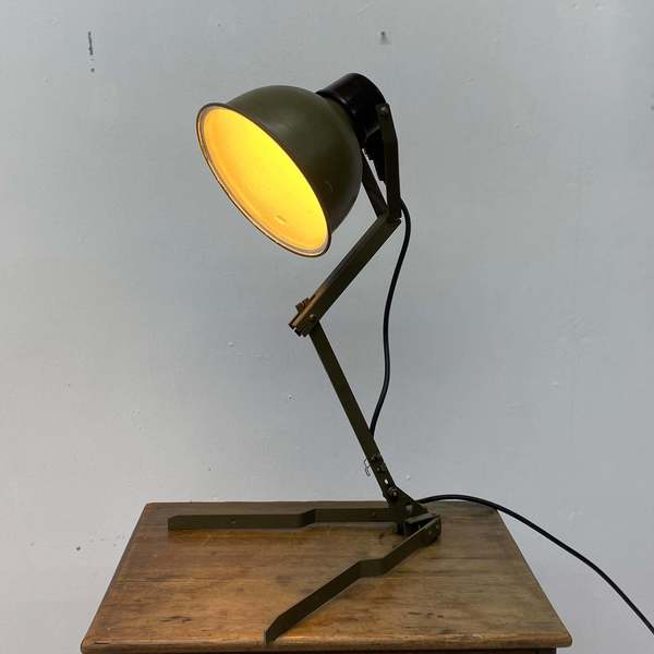 Vintage Military Desk Lamp, 1950s Vinterior