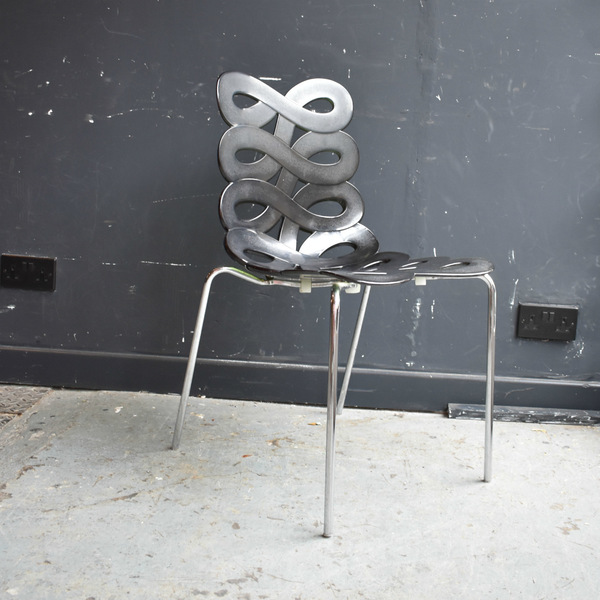 Set Of 4 Gino Carollo Diva Chairs Made By Ciacci Kreaty Original Stacking Vintage Vinterior