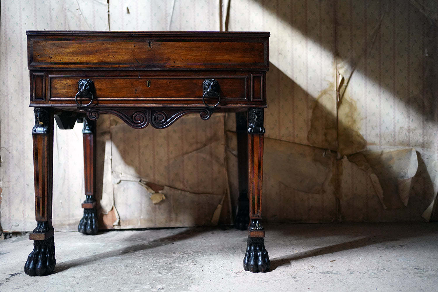 A Regency Mahogany Writing Desk In The Manner Of Thomas Hope